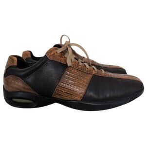 Cole Haan Nike Air Leather Lace Up Driving Shoes Men 10 Sneaker Brown Lifestyle